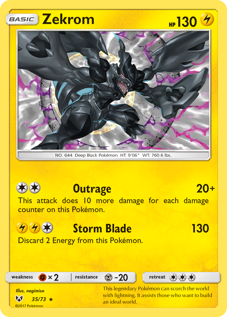 Shining Legends Holo Zekrom #35/73